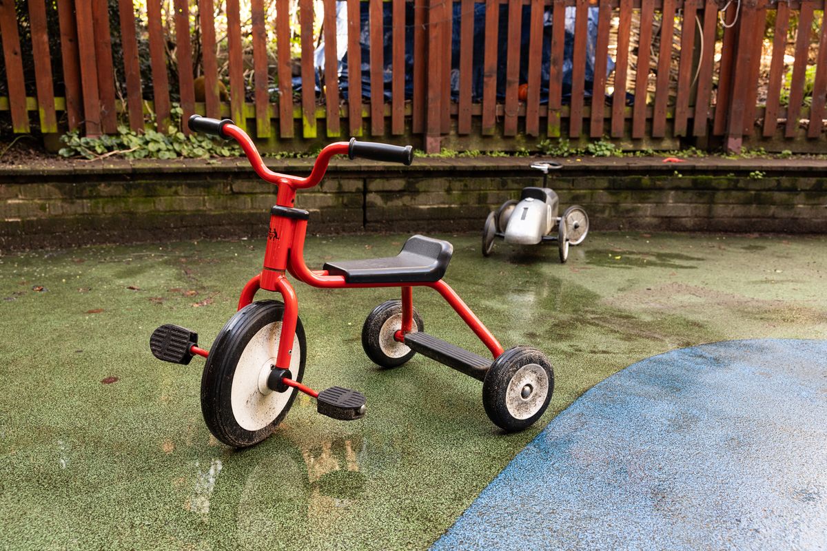 Trike in garden