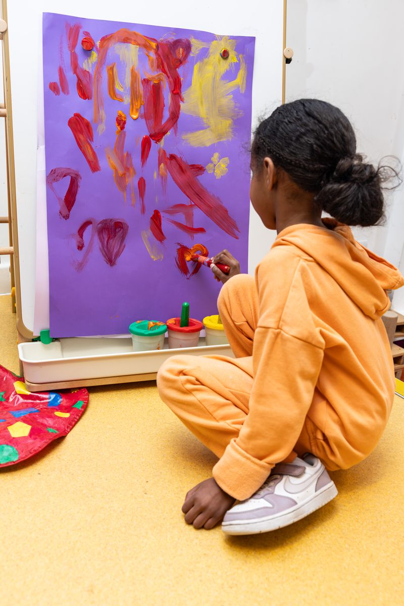 Child painting