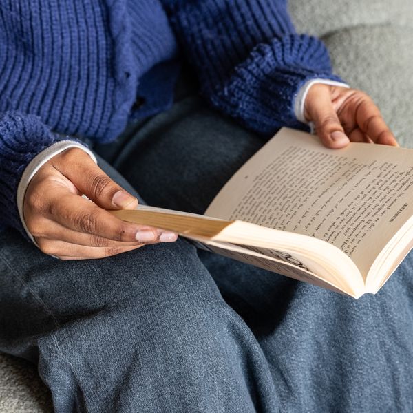 Girl holding book