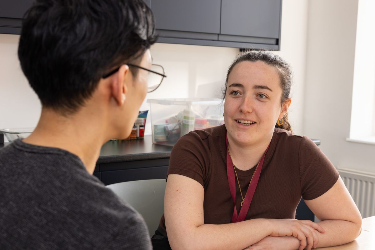 Life skills coordinator with young person