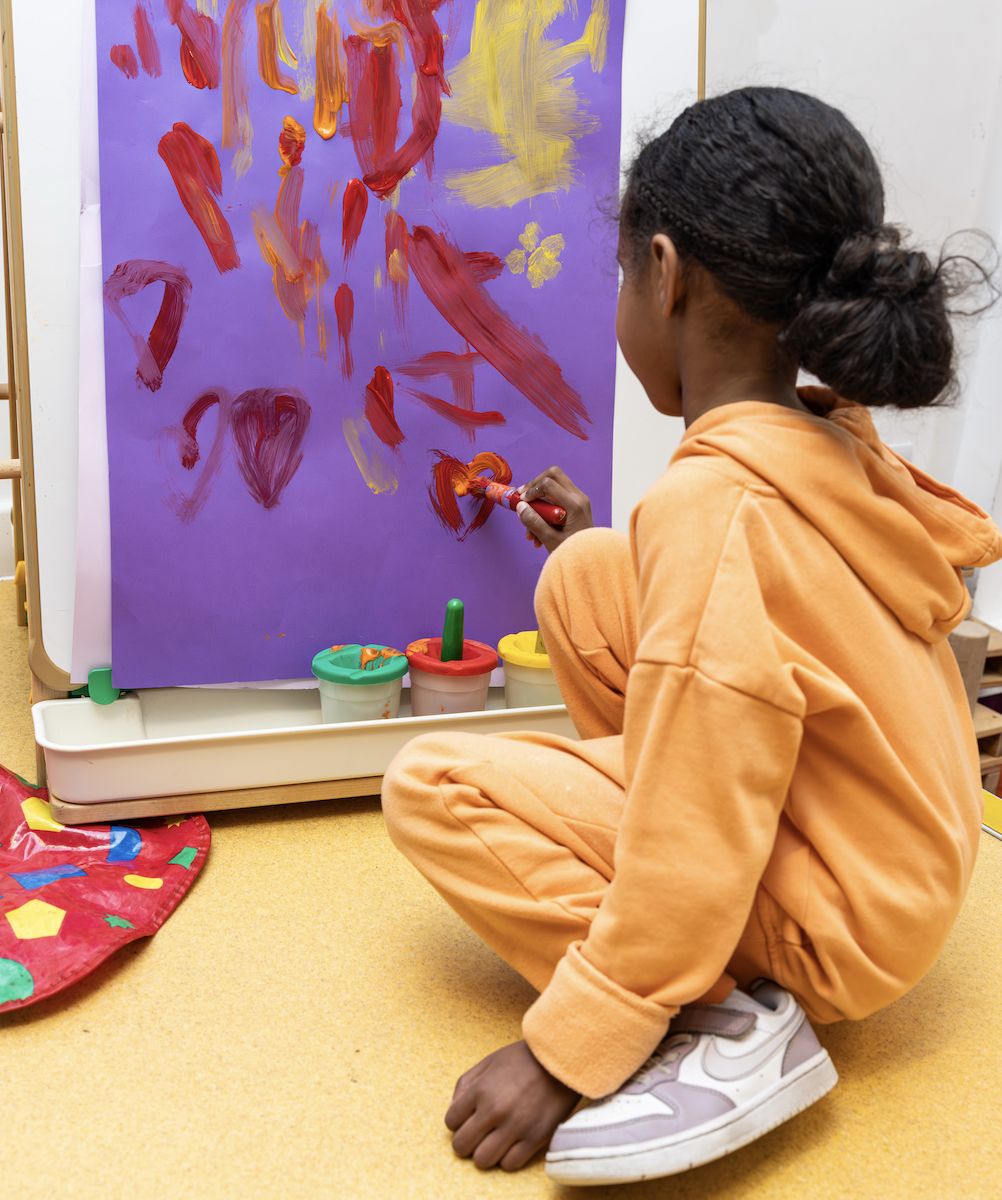 Child painting